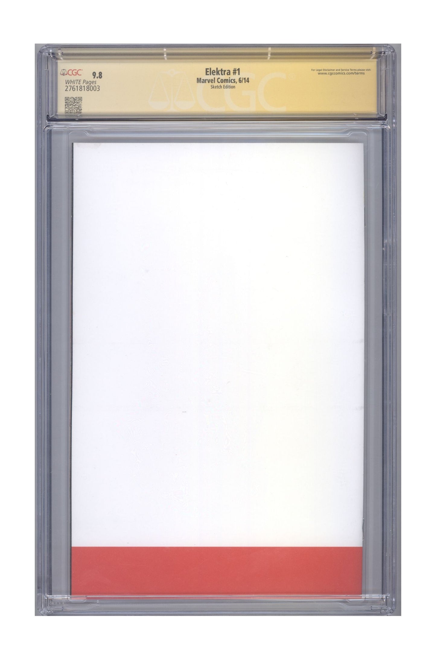 Elektra #1 | CGC 9.8 White Pages | CGC Signature Series