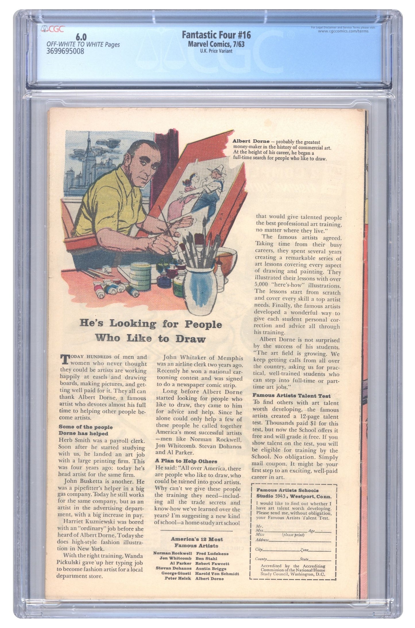 Fantastic Four #16 | CGC 6.0 | UK Edition