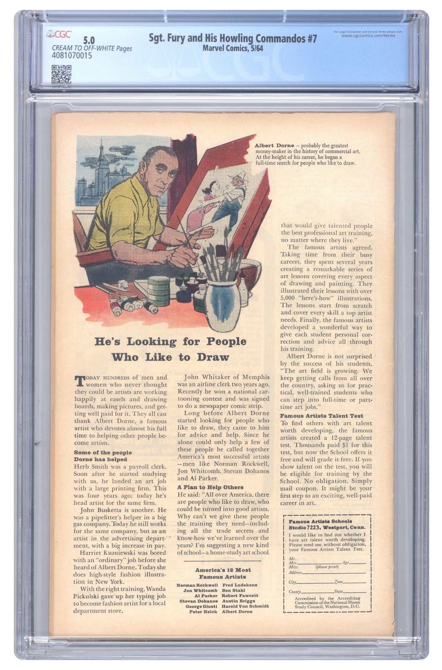 Sgt. Fury and His Howling Commandos #7 | CGC 5.0