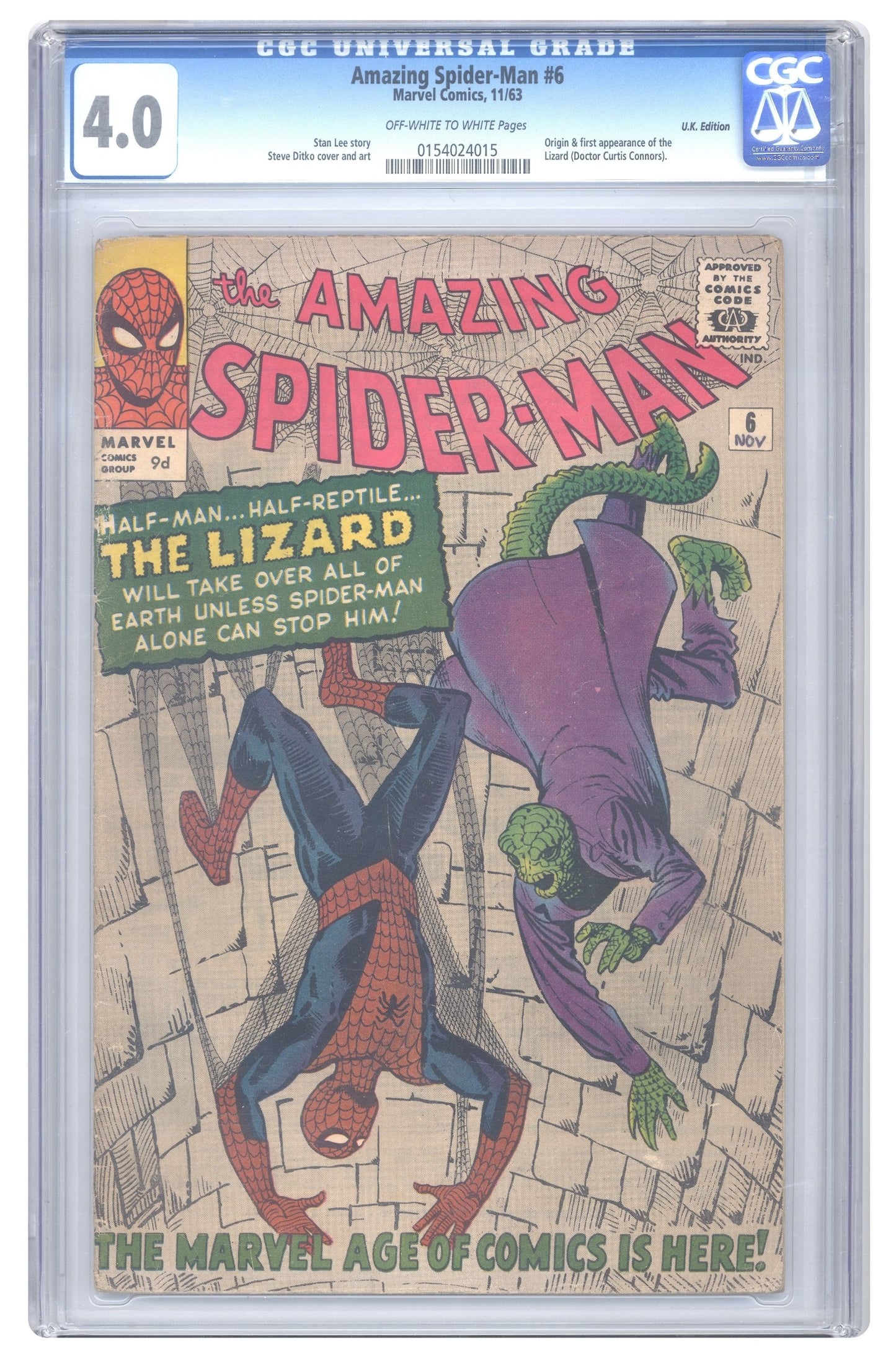 Amazing Spider-Man #6 | CGC 4.0 | UK Edition cover – Collector Cartel™ exclusive