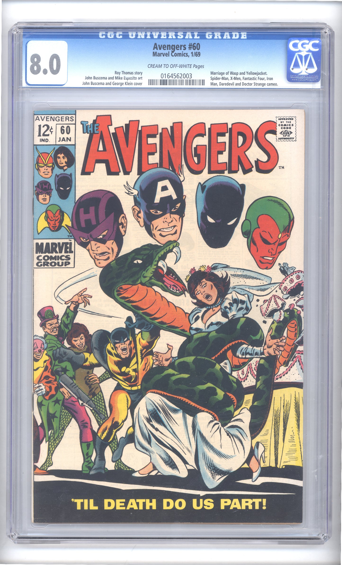 Avengers #60 CGC 8.0