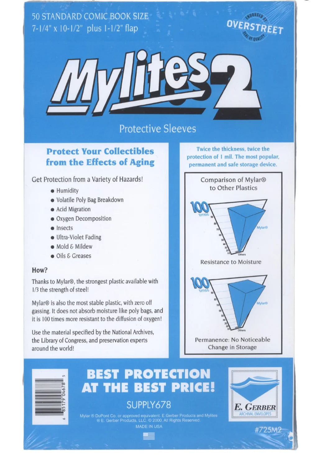 Mylites2 - Comic Sleeves - Pack of 50