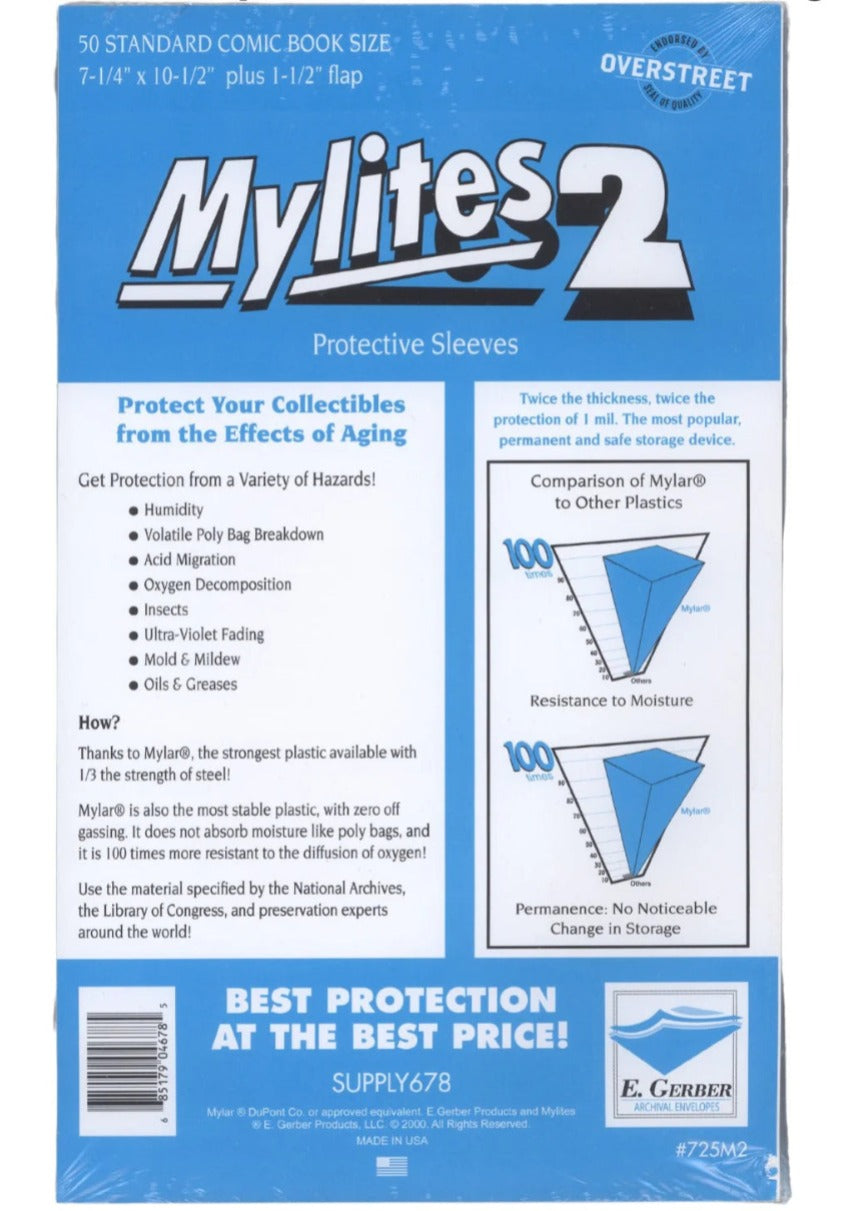 Mylites2 - Comic Sleeves - Pack of 50