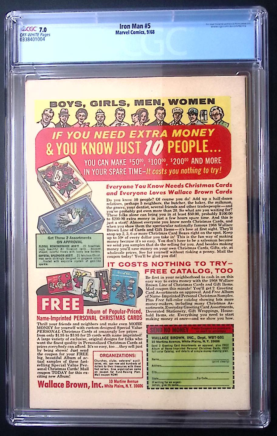 Iron Man #5 CGC 7.0 – 1968 Marvel Silver Age Krylla Appearance