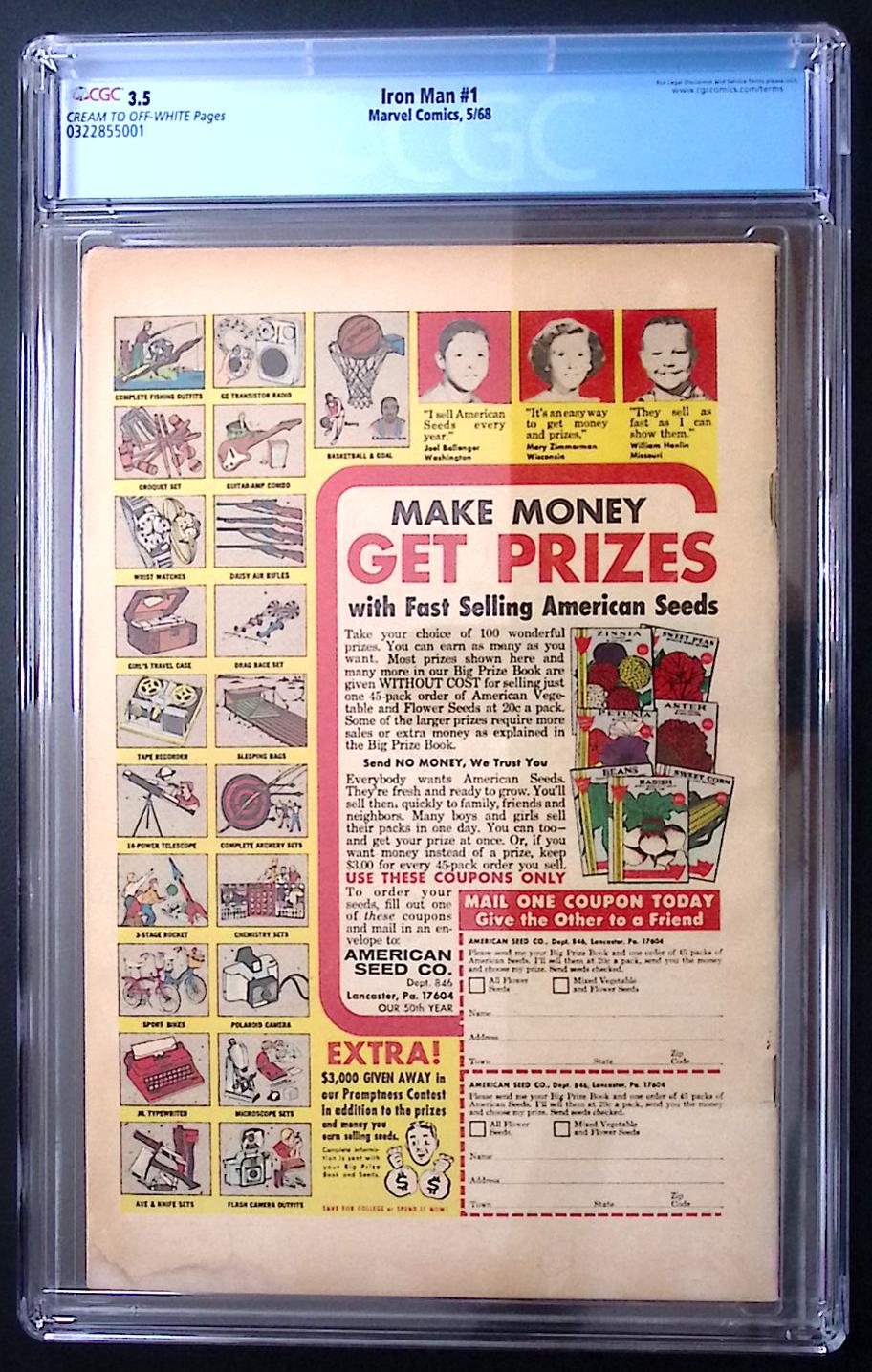 Iron Man #1 CGC 3.5 – 1968 Marvel Silver Age Premiere Issue