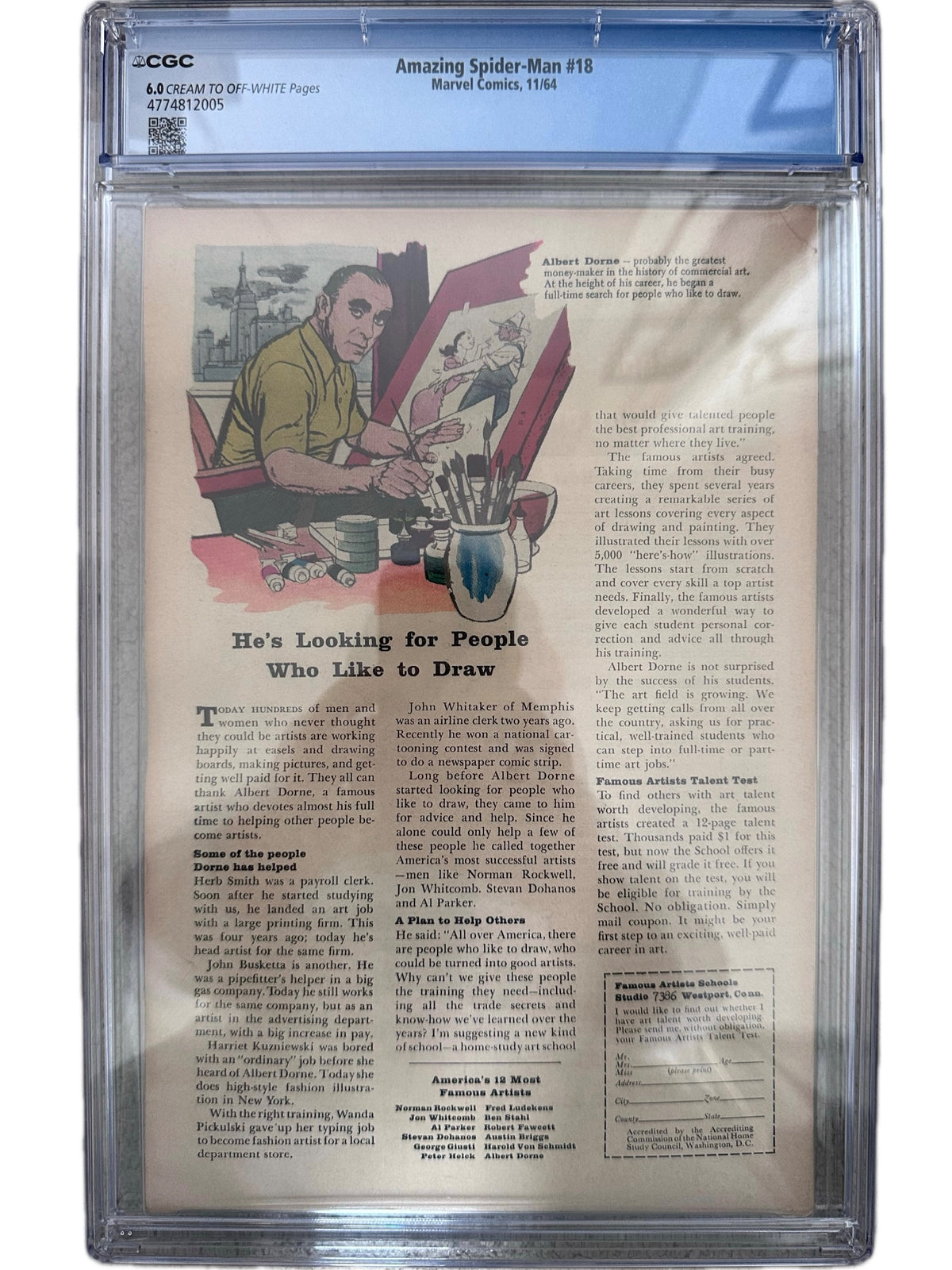 The Amazing Spider-Man #18 (1964) – CGC 6.0 Ned Leeds Key
