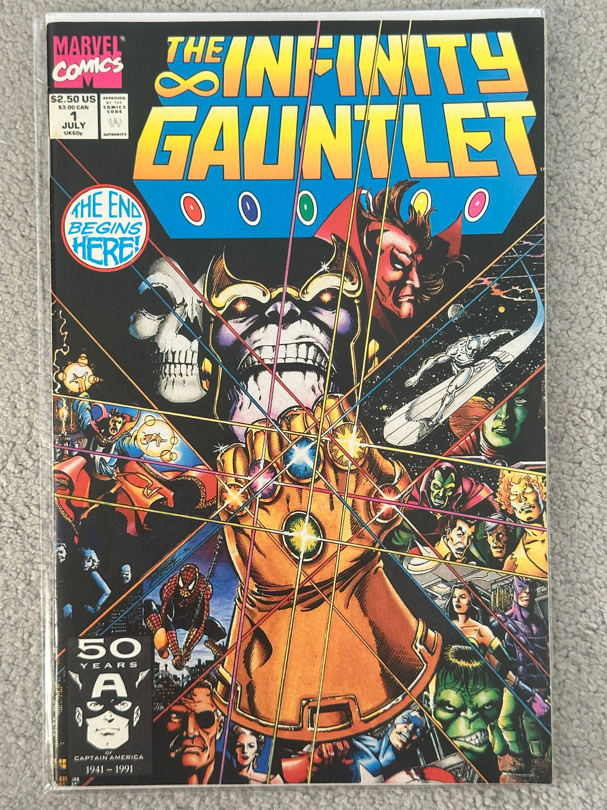 The Infinity Gauntlet #1 (1991) – Key Issue, VF/NM