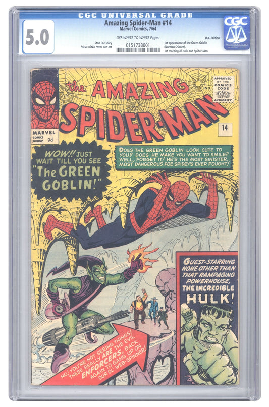 Amazing Spider-Man #14 | CGC 5.0 | UK Edition cover – Collector Cartel™ exclusive