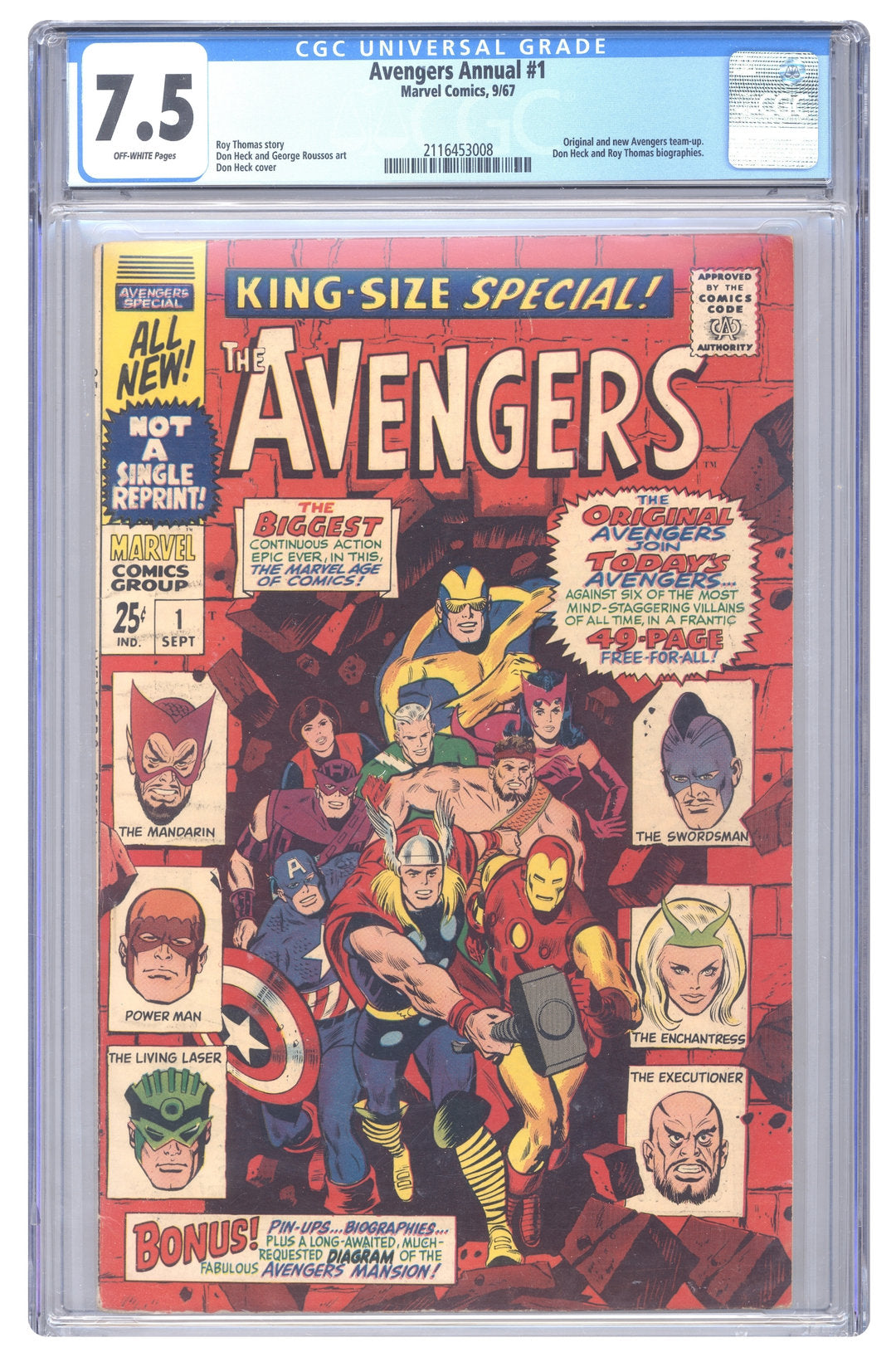 Avengers Annual #1 | CGC 7.5