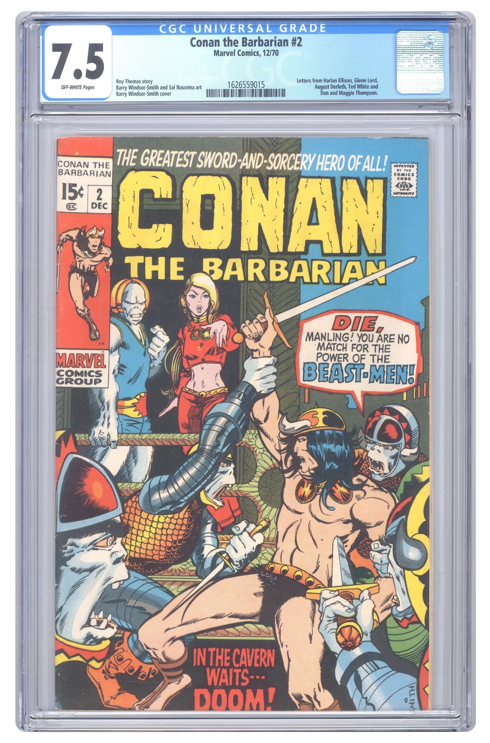 Conan The Barbarian #2 | CGC 7.5 cover – Collector Cartel™ exclusive