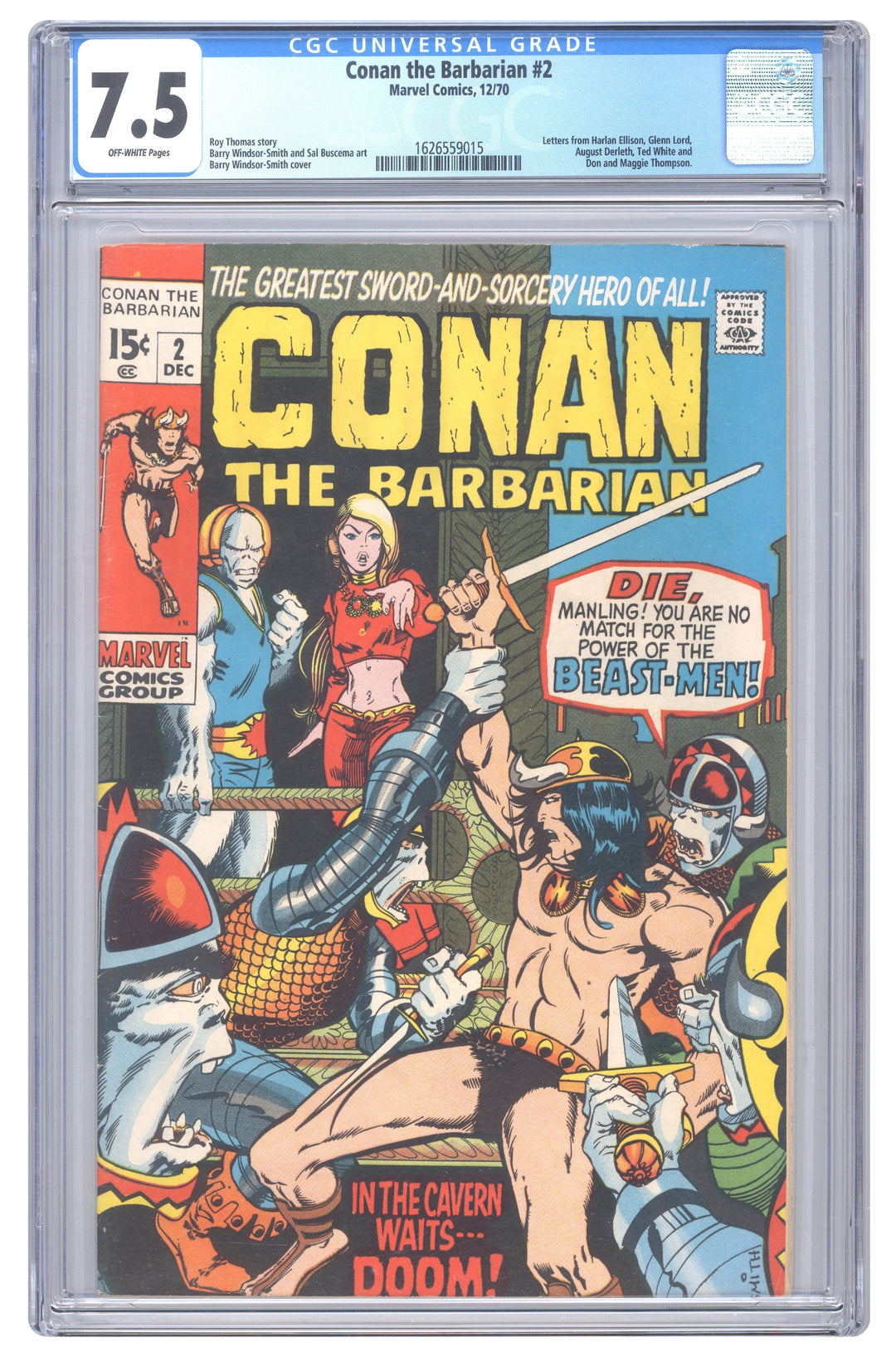 Conan The Barbarian #2 | CGC 7.5