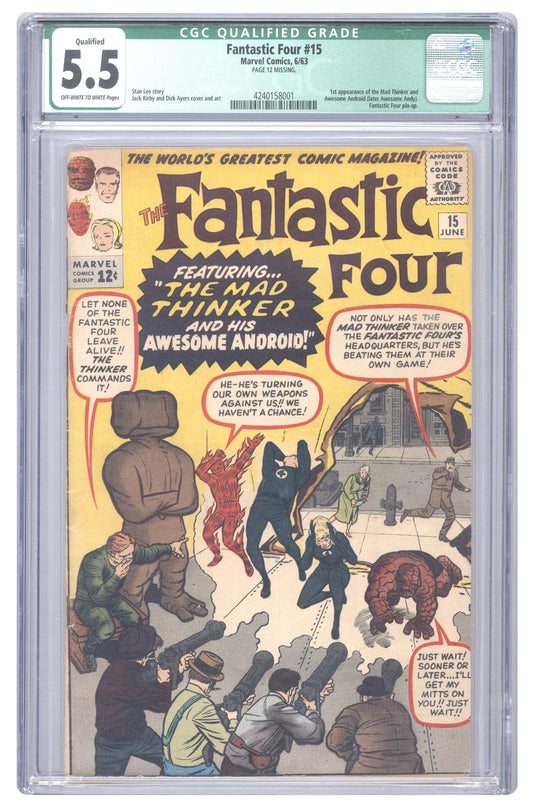 Fantastic Four #15 | CGC 5.5 cover – Collector Cartel™ exclusive