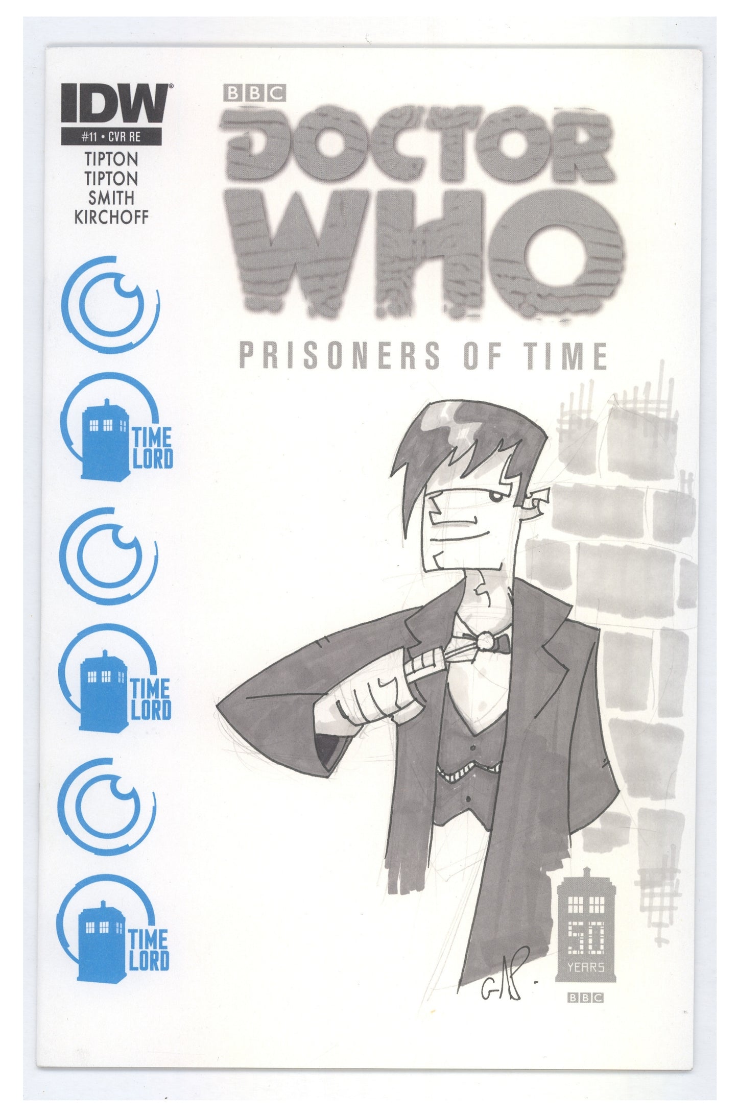 Dr Who Signed & Sketched by Grant Perkins