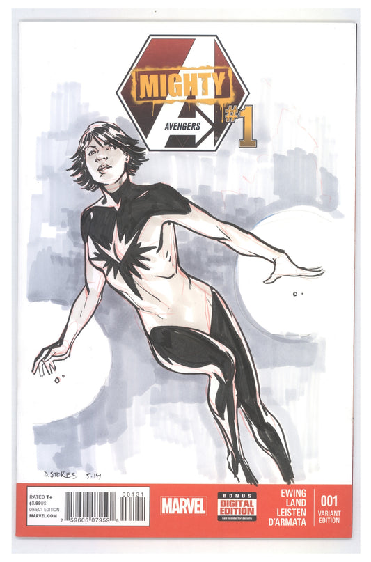 Monica Rambeau (Captain Marvel) Signed & Sketched by Dave Stokes