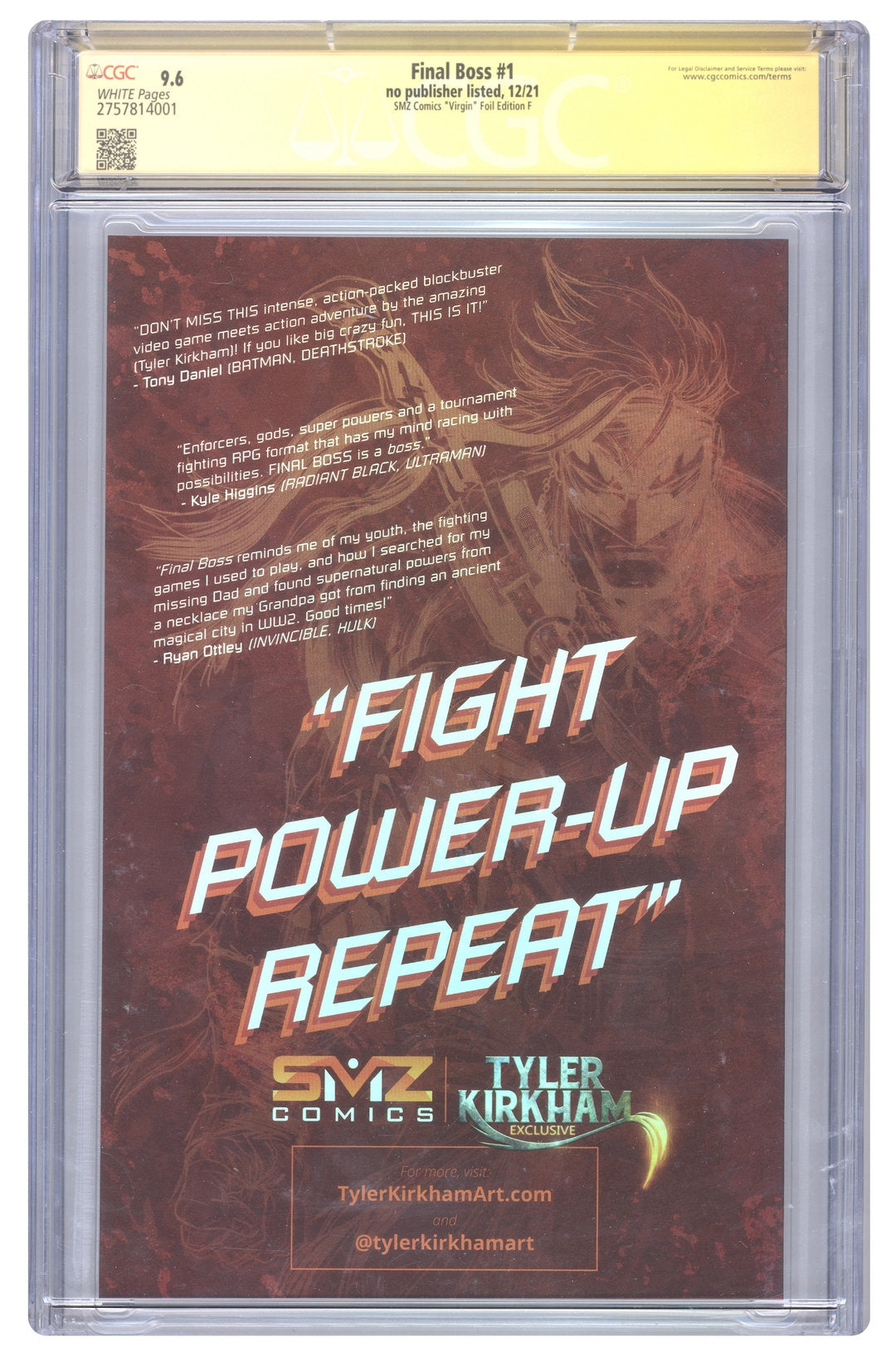 Final Boss #1 | CGC 9.6 | Signed Tyler Kirkham & Boss Logic