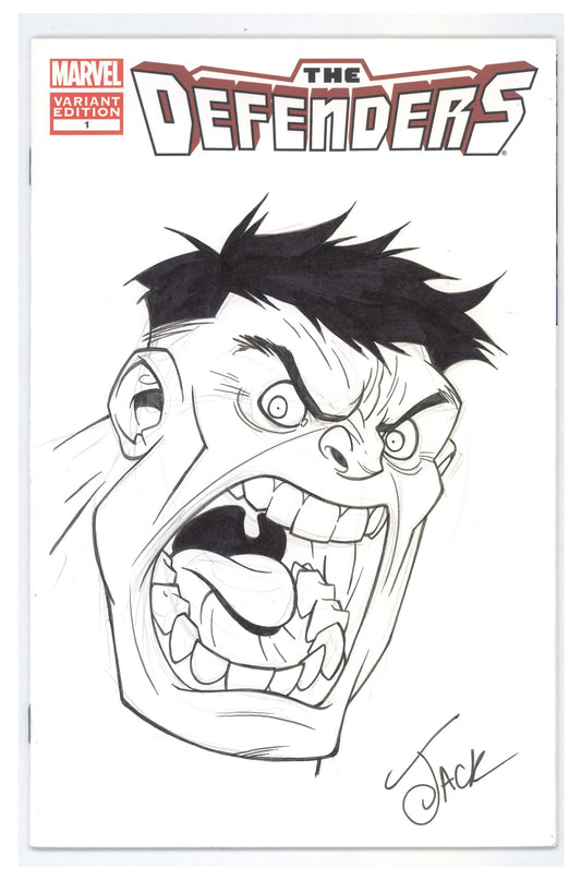 Defenders 1 Signed & Sketched by Jack Lawrence