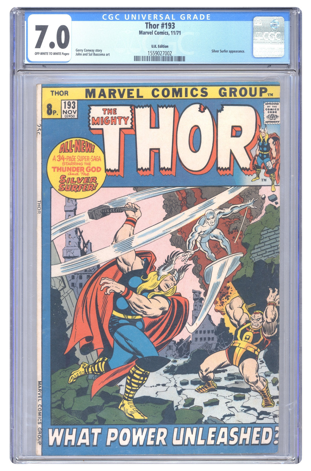 Thor #193 | CGC 7.0 | UK Edition