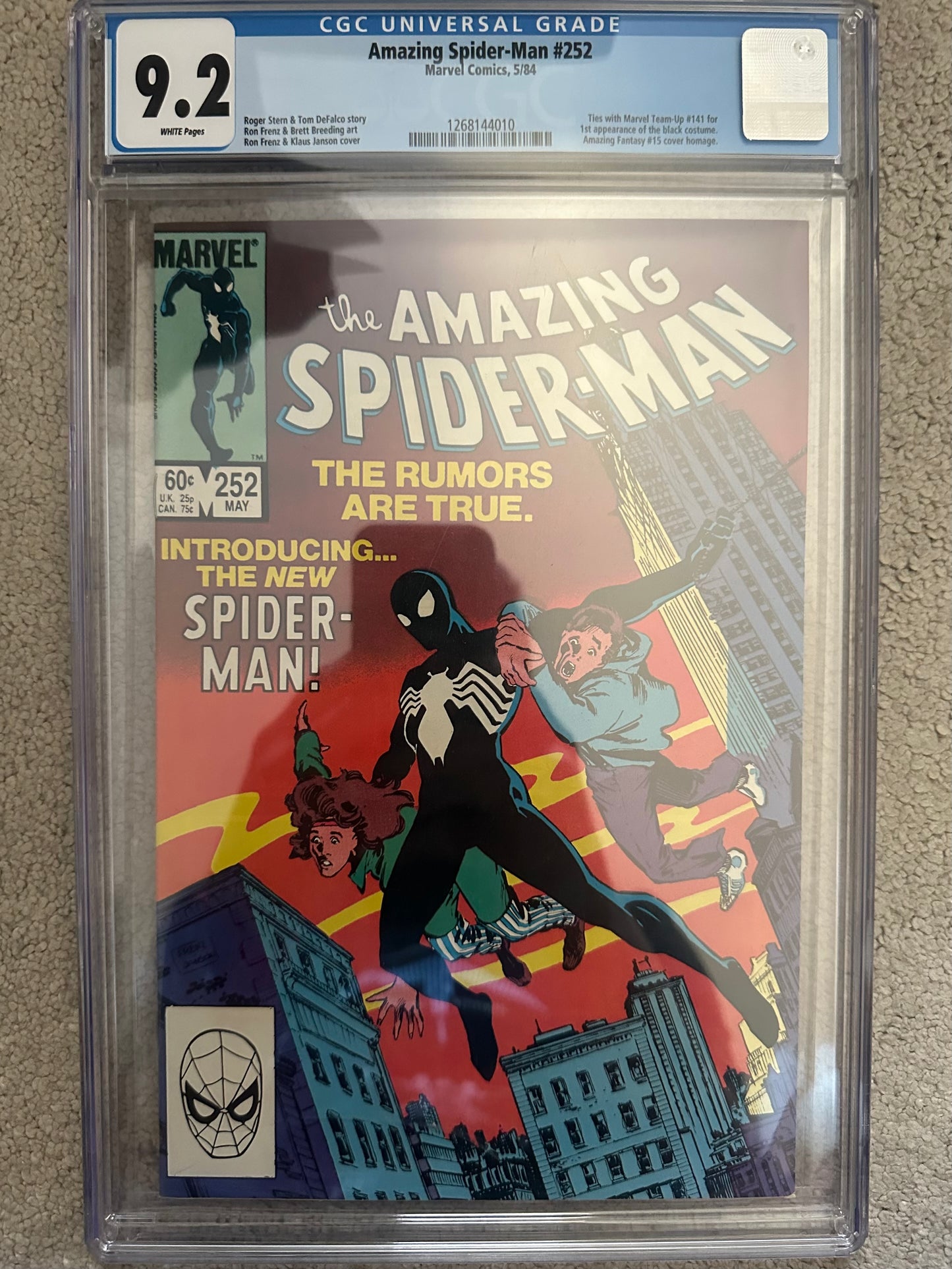 Amazing Spider-Man #252 (1960) – CGC 9.2 Black Costume Key