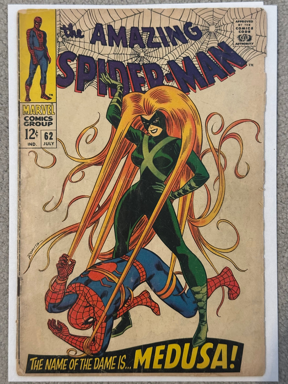 The Amazing Spider-Man #62 (1968) – Medusa Key
