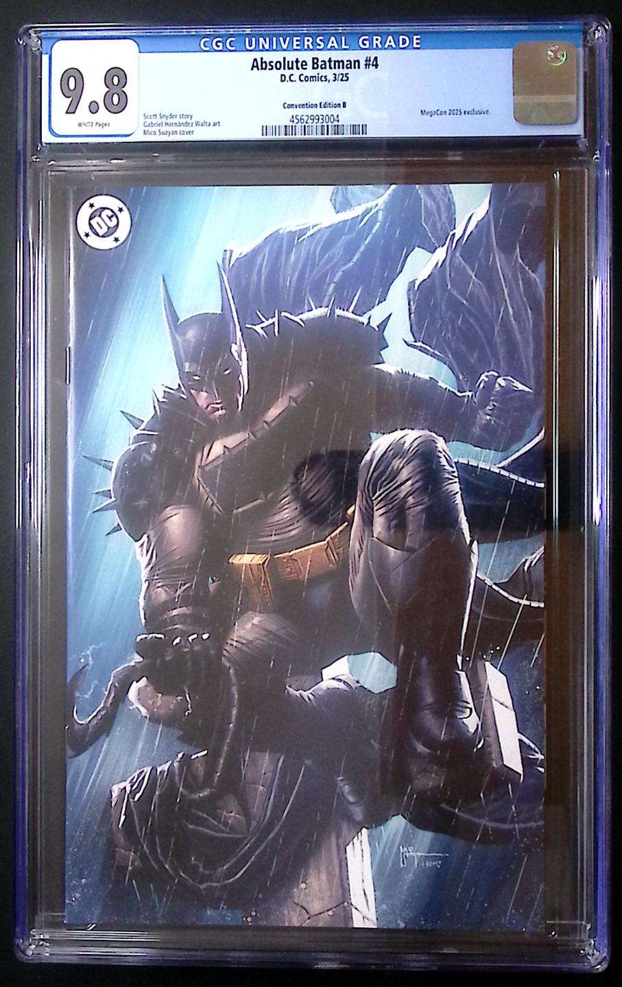 Absolute Batman #4 Mico Suayan MegaCon Exclusive CGC 9.8 90 CGC Graded Comic CGC Graded Comics UK | Buy Certified CGC Slabbed Comics DC Comics Redsters Comics