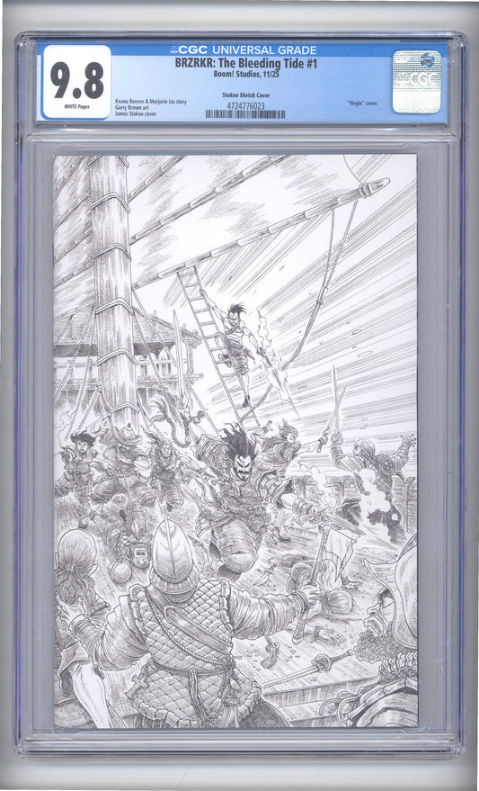 BRZRKR: The Bleeding Tide #1 Stokoe Sketch 1:25 CGC 9.8