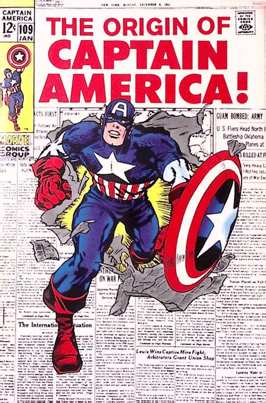 Captain America #109 1969 Marvel Comics Origin Retold VF+