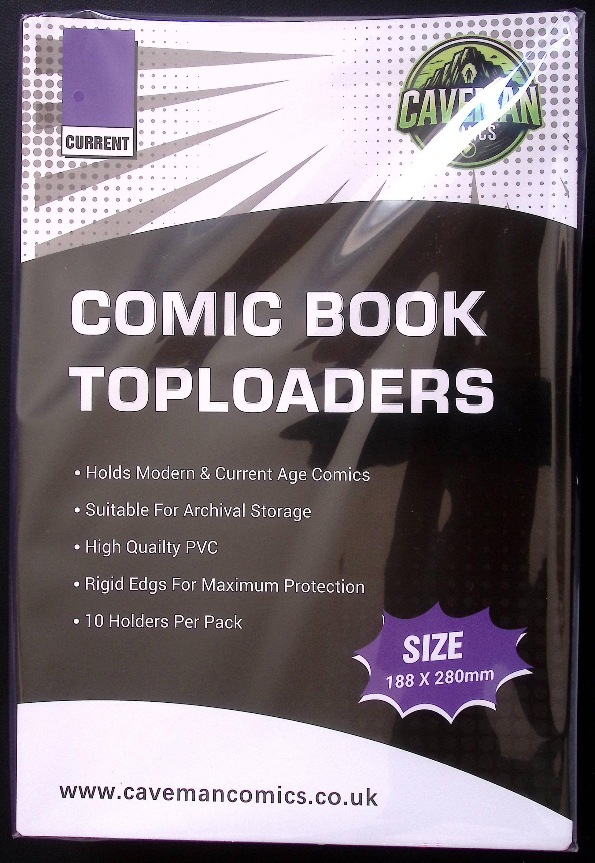 Caveman Comics modern comic top loaders archival safe storage pack of 10