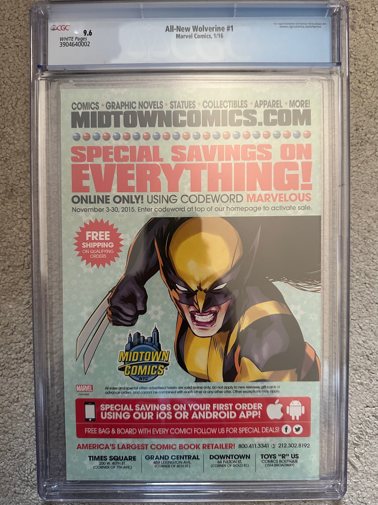 All-New Wolverine #1 (2016) – CGC 9.6 Key Issue