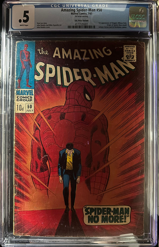 The Amazing Spider-Man #50 CGC 0.5 – First King Pin