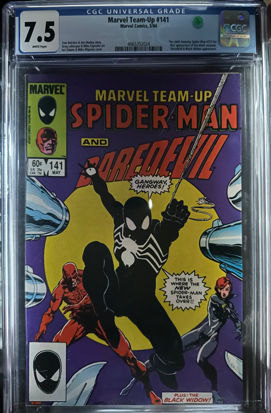 Marvel Team-Up #141 CGC 7.5 – Iconic Black Suit Spider-Man and Daredevil Team-Up