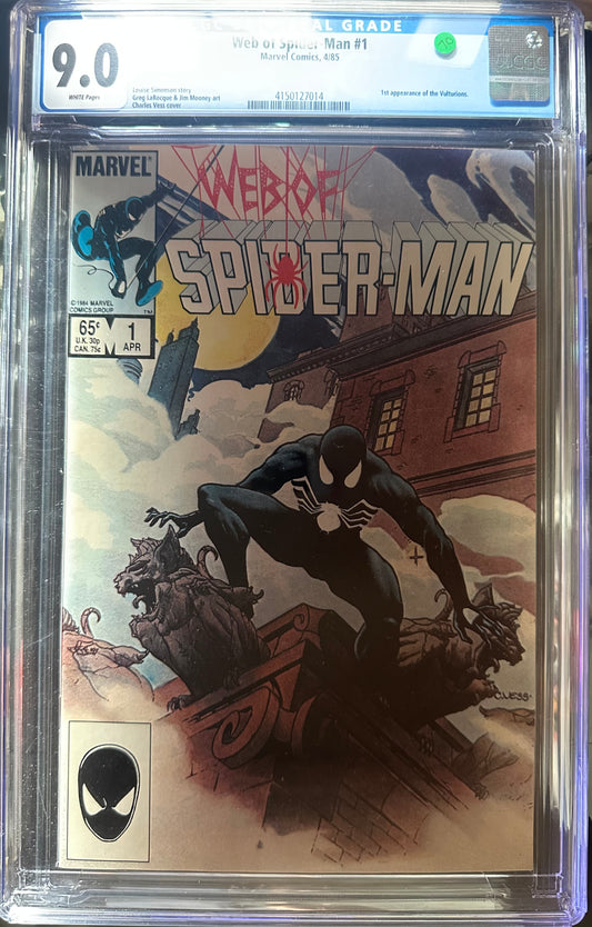 Web of Spider-Man #1 CGC 9.0 – First App of the Vulturions