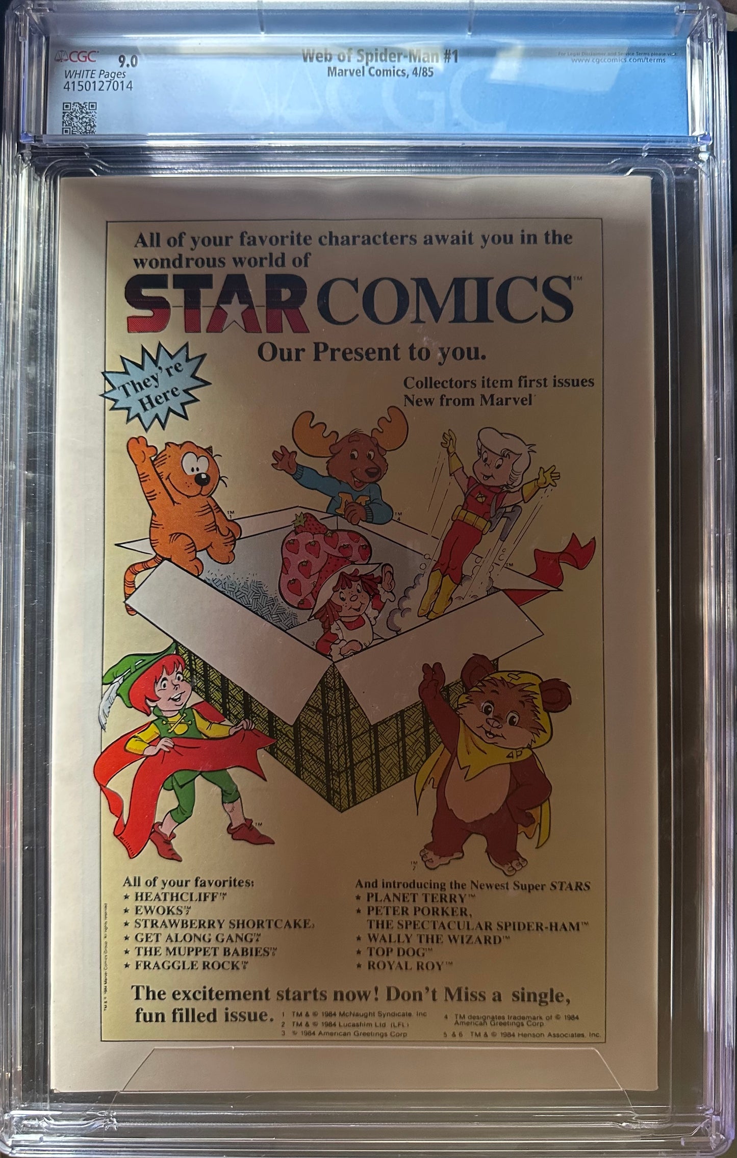 Web of Spider-Man #1 CGC 9.0 – First App of the Vulturions