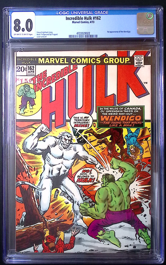 Incredible Hulk #162 CGC 8.0 – 1st Appearance of Wendigo 180 Redsters Comics Redsters Comics
