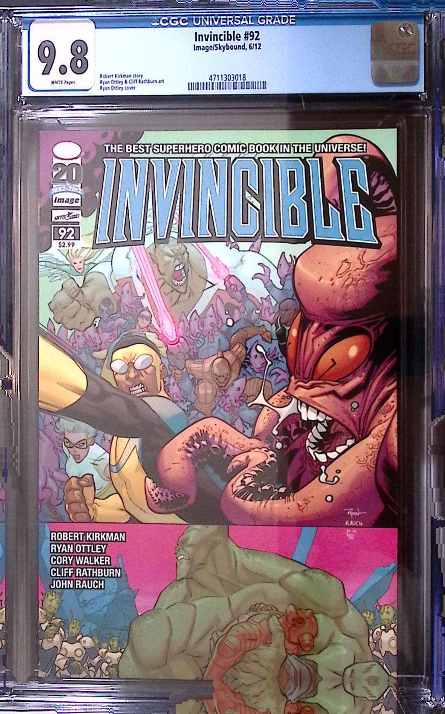 Invincible #92 CGC 9.8 White Pages Image Comics Robot Monster Girl storyline
