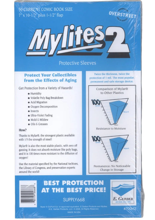 Mylites2 - Comic Sleeves - Pack of 50