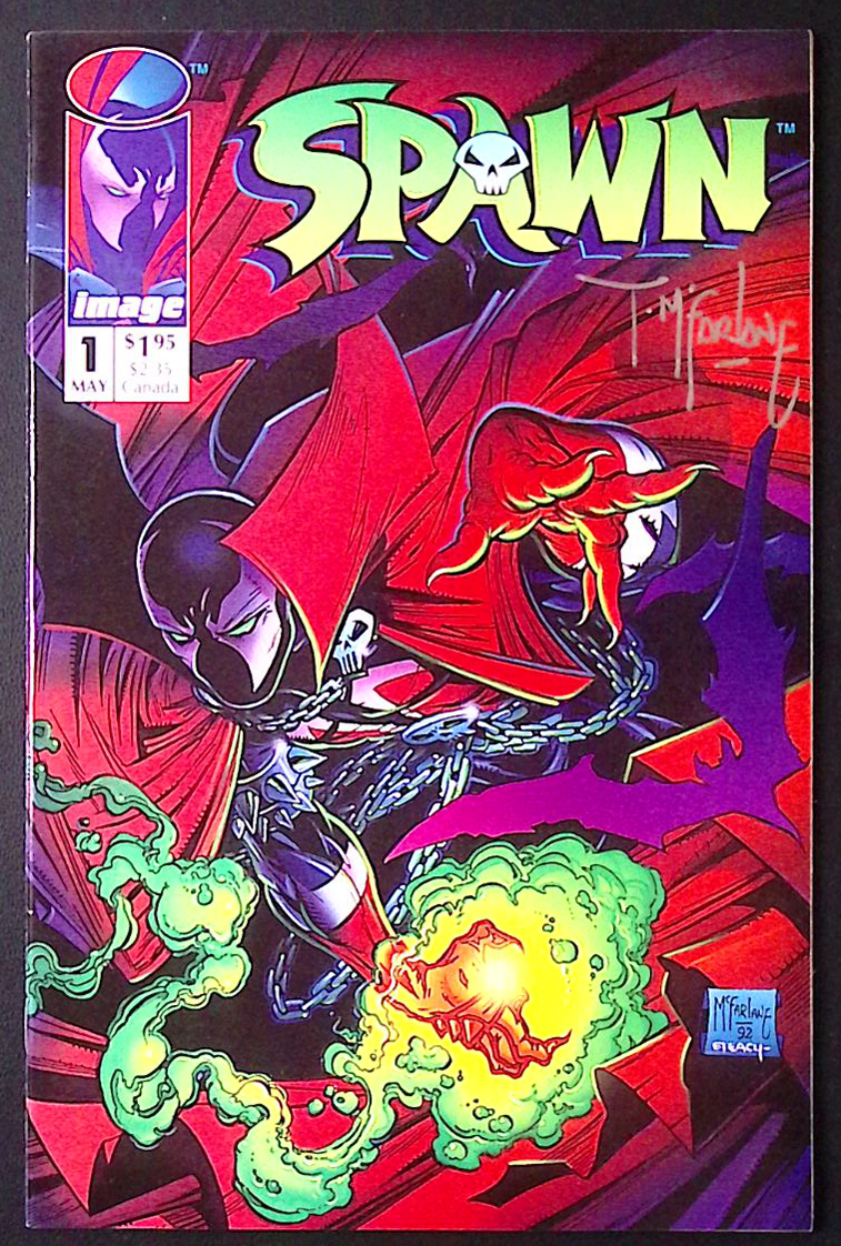 Spawn #1 raw comic signed by Todd McFarlane estimated NM- first appearance of Spawn Image Comics 1992