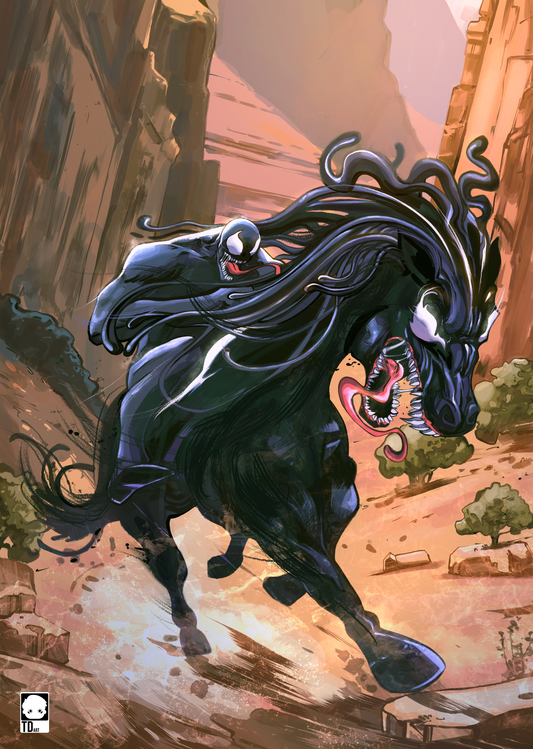 Venom Horse | Danny Sketch | Full Colour Print cover – Collector Cartel™ exclusive