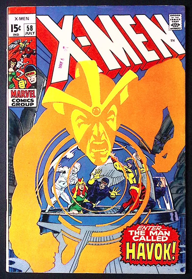 X-Men #58 raw comic estimated FN- first appearance of Havok Alex Summers Neal Adams Marvel Comics 1969 Silver Age key