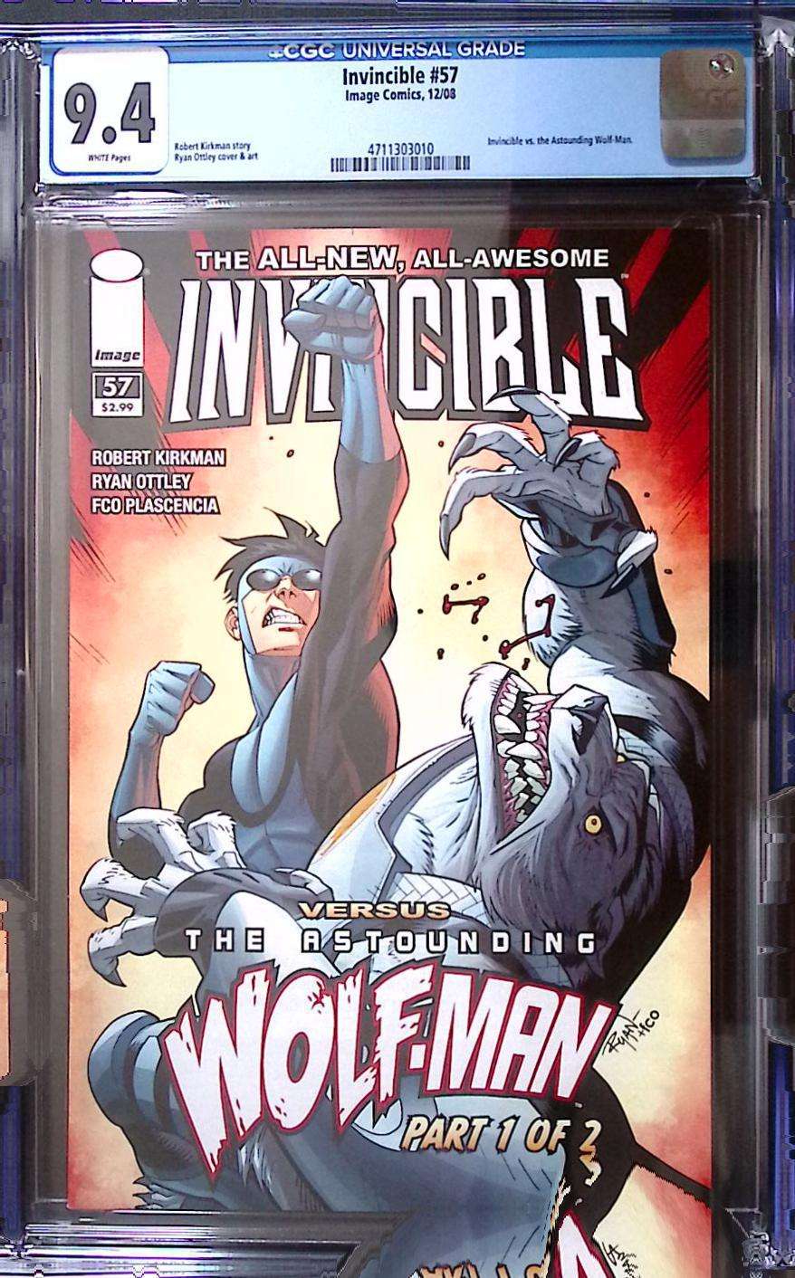 Invincible #47 CGC 9.4 White Pages – The Astounding Wolf-Man Cover – Low Print Run 90 CGC Graded Comic CGC VAT Override Image Comics Redsters Comics