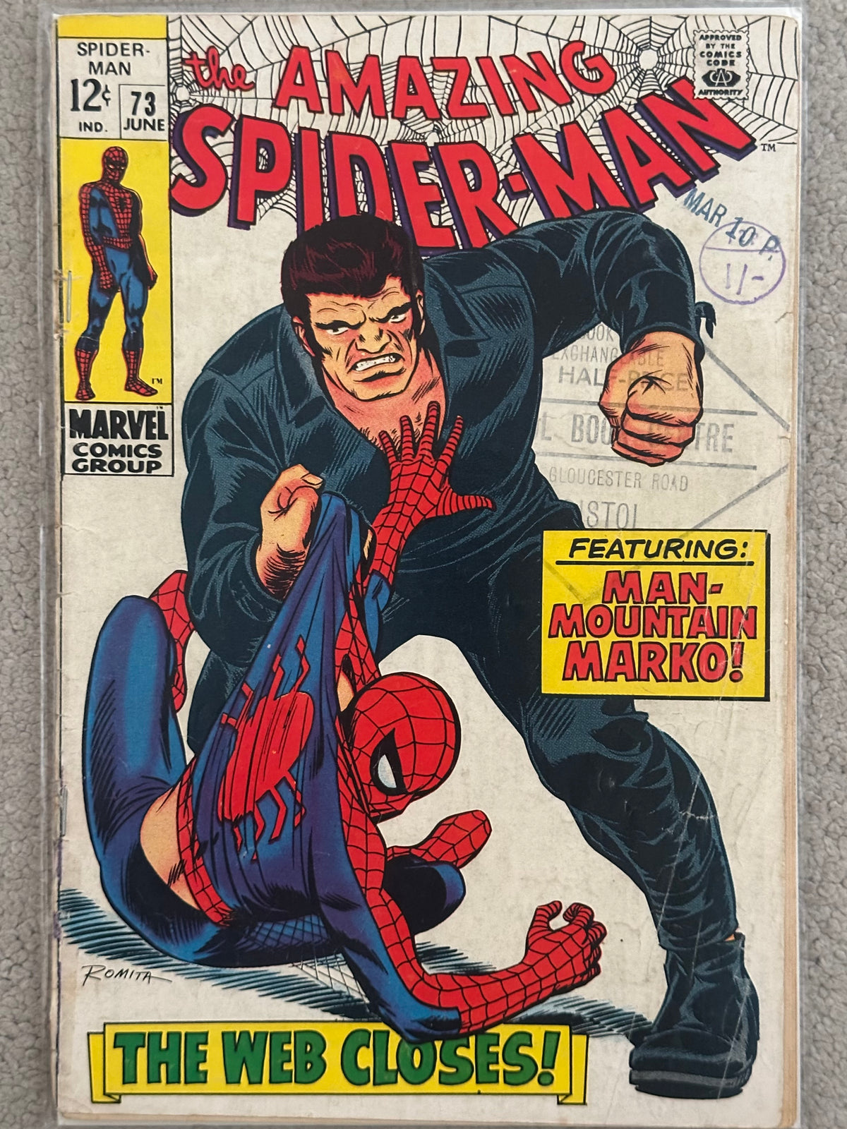 The Amazing Spider-Man #73 (1969) – First Silvermane Key