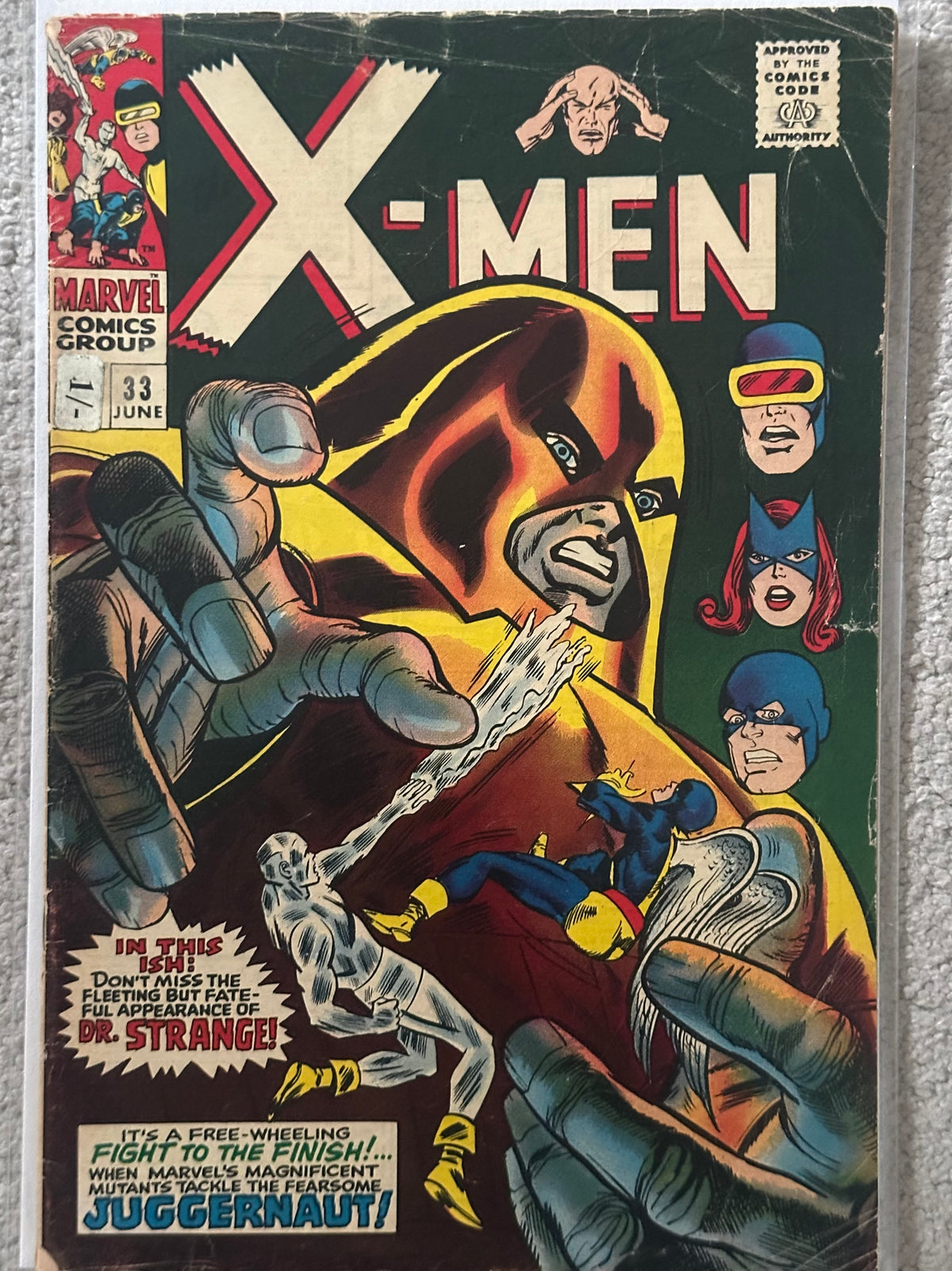 The X-Men #33 (1967) – Juggernaut & Dr. Strange Key