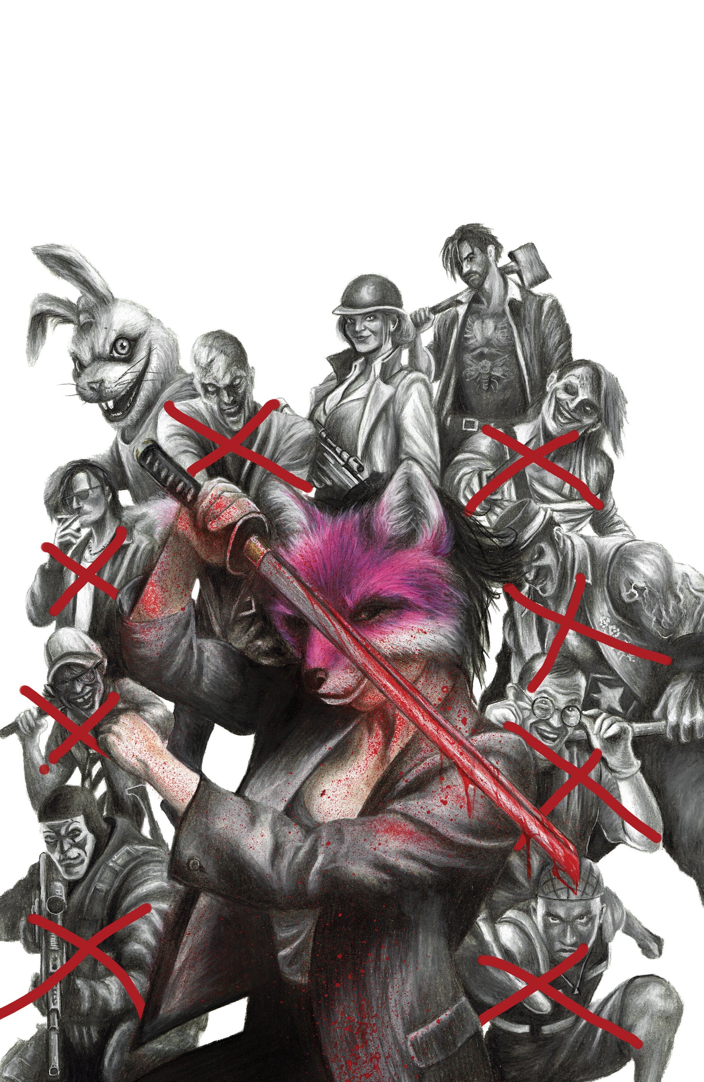 Exquisite Corpses #13 Wil Shrike Colour Splash variant comic cover Collector Cartel exclusive limited to 300 copies